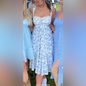COPY - For Love and Lemons Blue and White Sundress